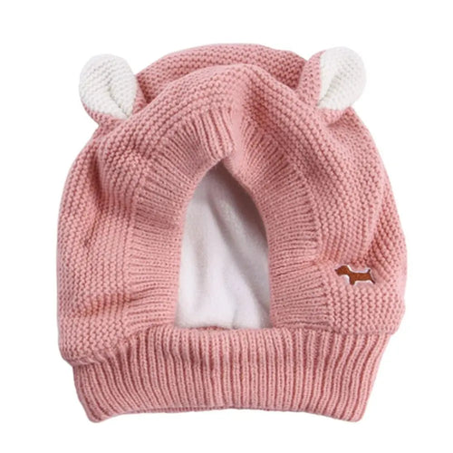 Quiet Dog Ear Muffs Noise Protection Pet Ears Covers Knitted Hat