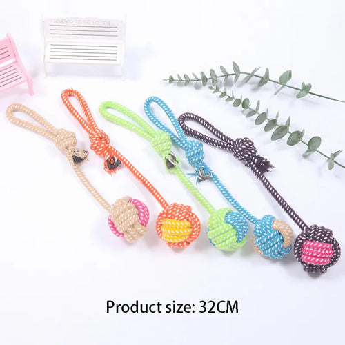 Interactive Cotton Rope Mini Dog Toys Ball for Dogs Accessories