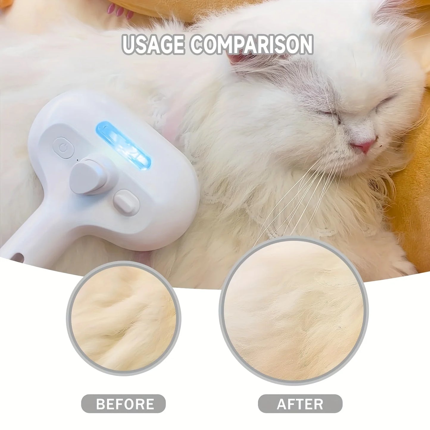 Pet Spray Hair Comb Pet Hair Remover Cleaning Brush Cats Grooming Dog