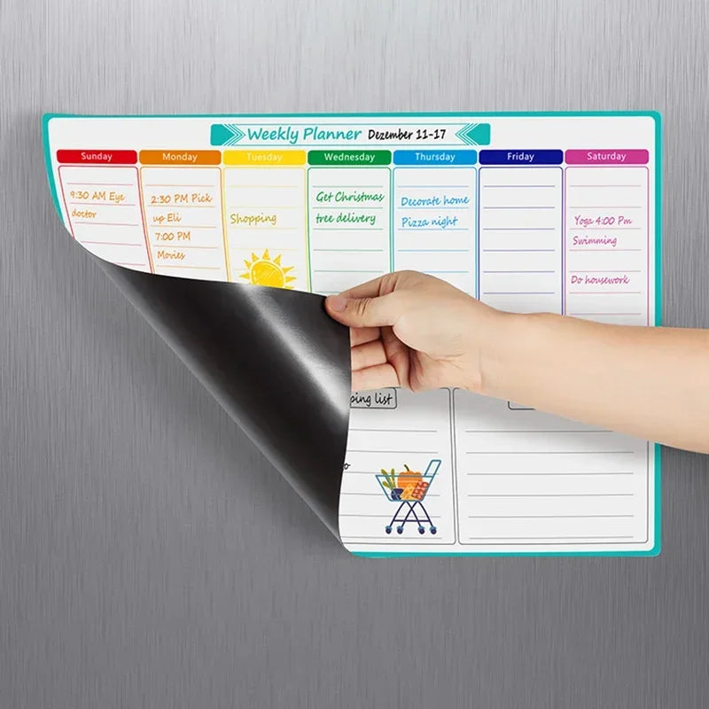 A3 Size Magnetic Weekly &monthly Planner：Spanish, French, English.Dry