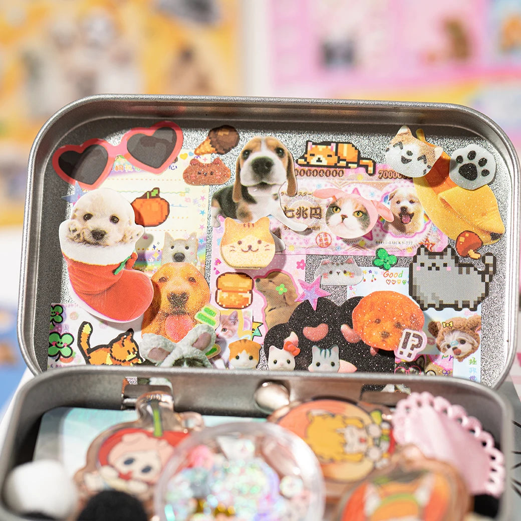 Cute Pets Theme Sticker Book 30 Sheets/Bag with Ring Binding for