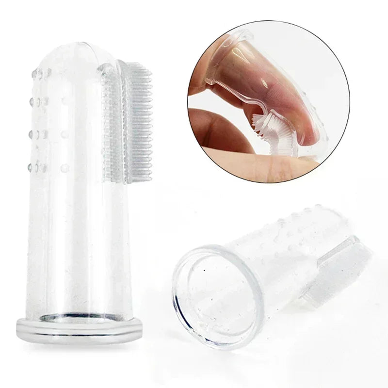Ultra Soft Silicone Finger Toothbrush for Dog Cats Remove Plaque
