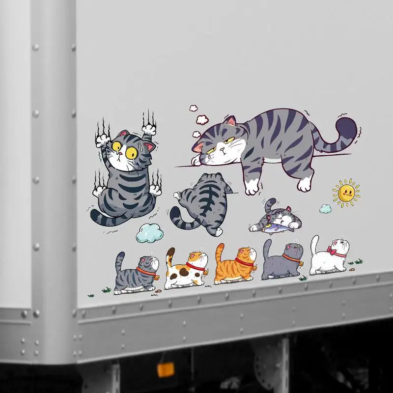 1 set Funny Car Sticker Cat Climbing Pet Animal Styling Stickers Car