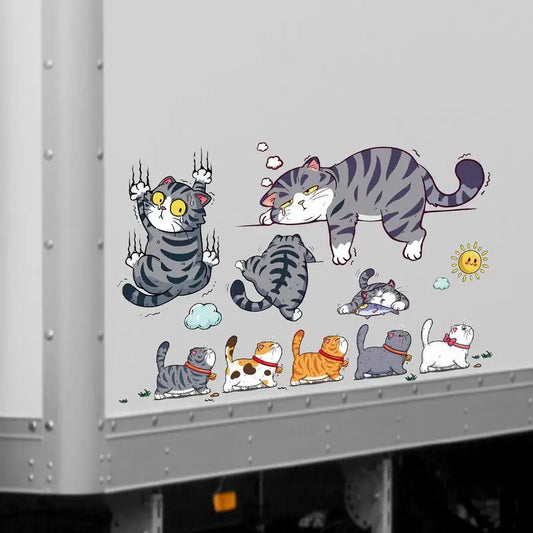 1 set Funny Car Sticker Cat Climbing Pet Animal Styling Stickers Car