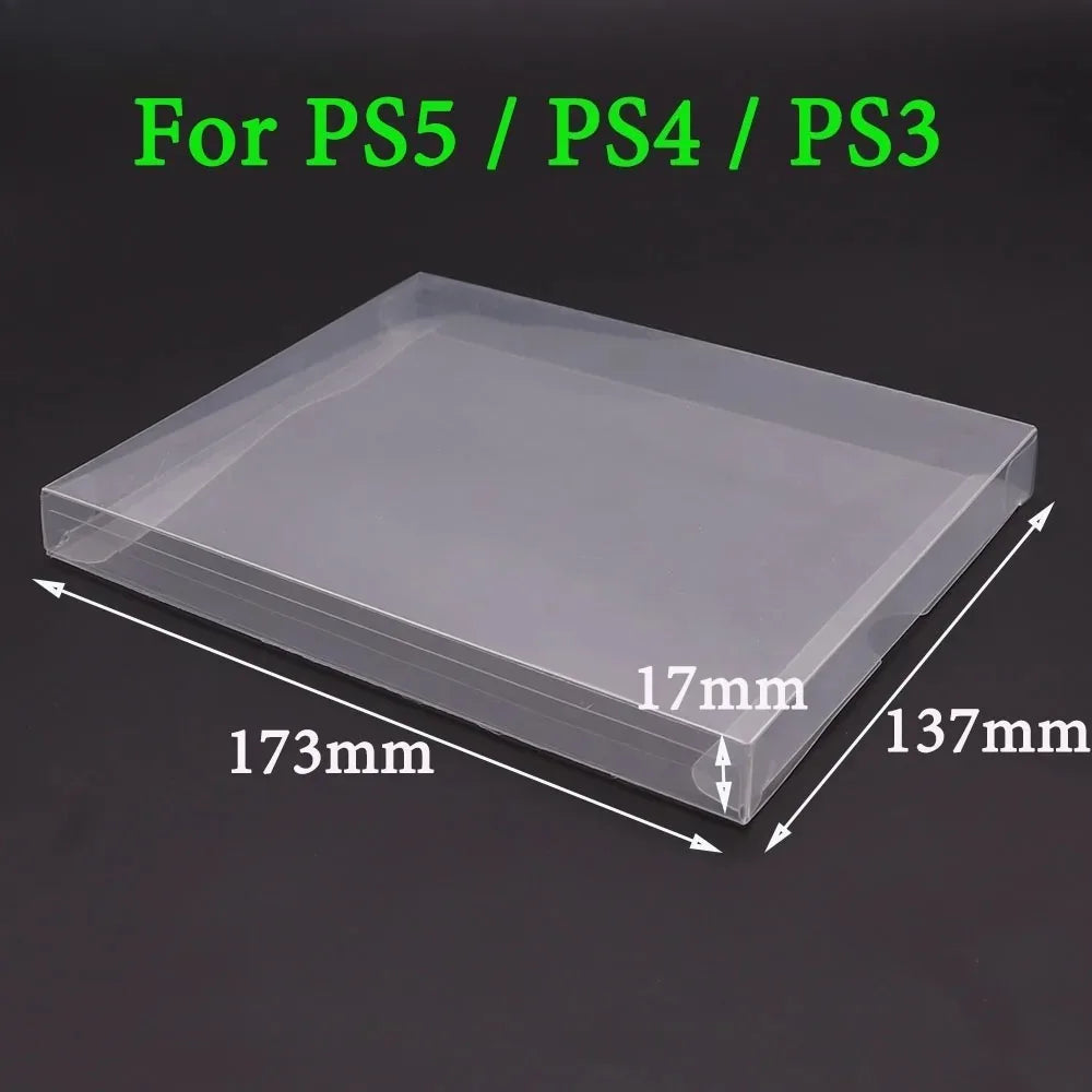 10pcs Clear transparent box cover For PS5 For PS4 For PS3  game card