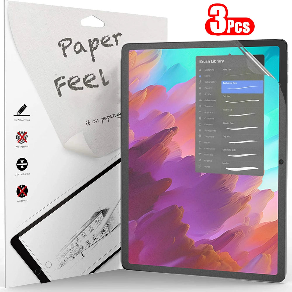 3Pcs Paper Feel Like Screen Protector for Lenovo Xiaoxin Pad 2024 2022