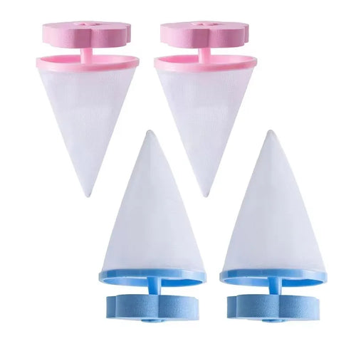 1-4PCS Reusable Laundry Ball With Mesh For Washing Machine Plum