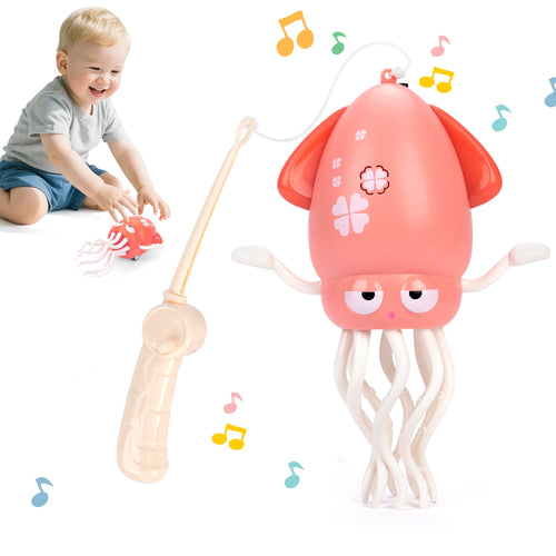 Electronic Dancing Squid Toys with Light&Music Funny Induction Lying