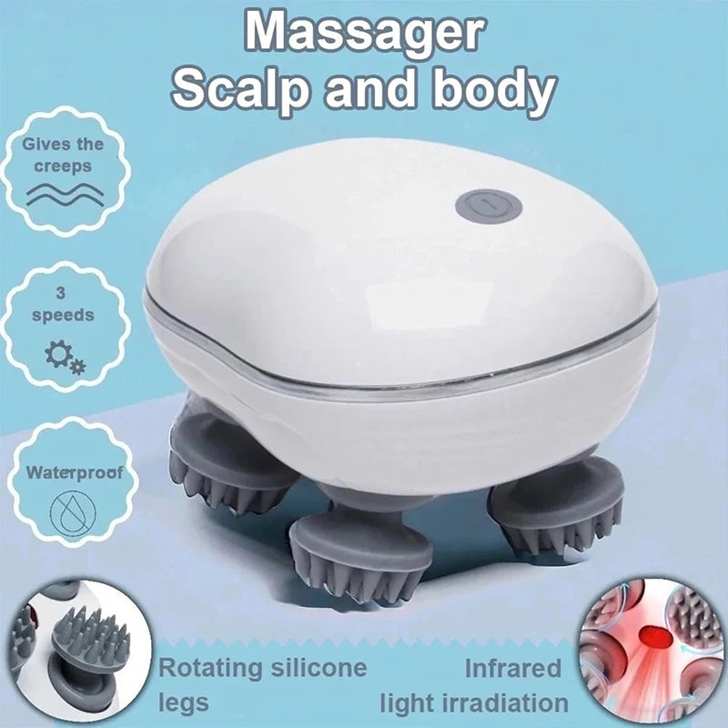 Electric Head Massager with Adjustable Speed Scalp Massage, Full Body