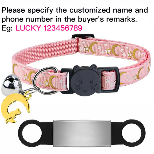 Customized Cute Glow Cat Collar Free Engraved Puppy Kitten Anti-lost