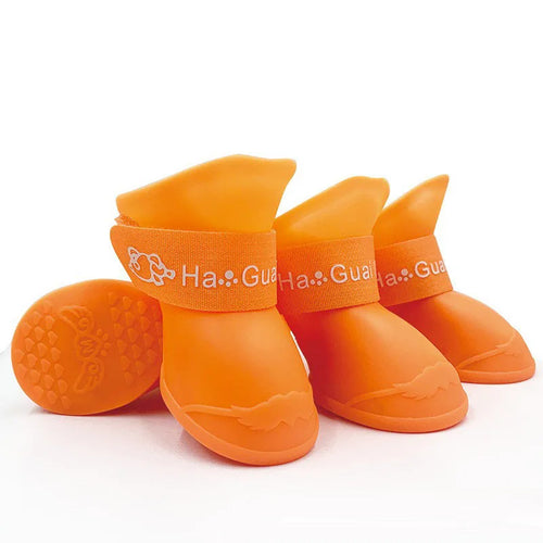 Pet silicone rain shoes anti-dirty non-slip waterproof dog shoes soft