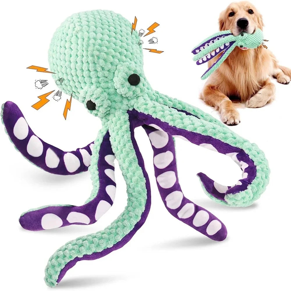 Pet supplies big octopus tough bite toy for gnawing and amusing; large