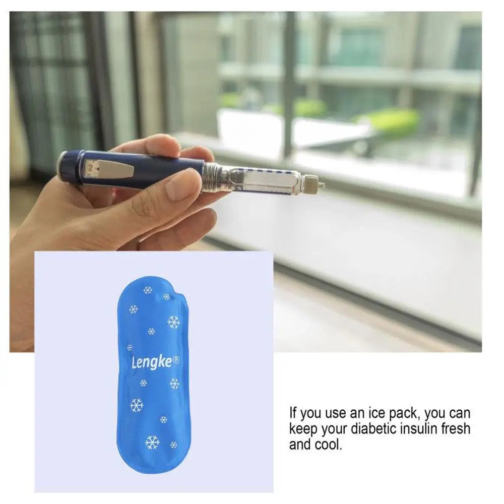 3pcs Diabetic Insulin Cooling Bag Cold Gel Ice Pack Protector Pill