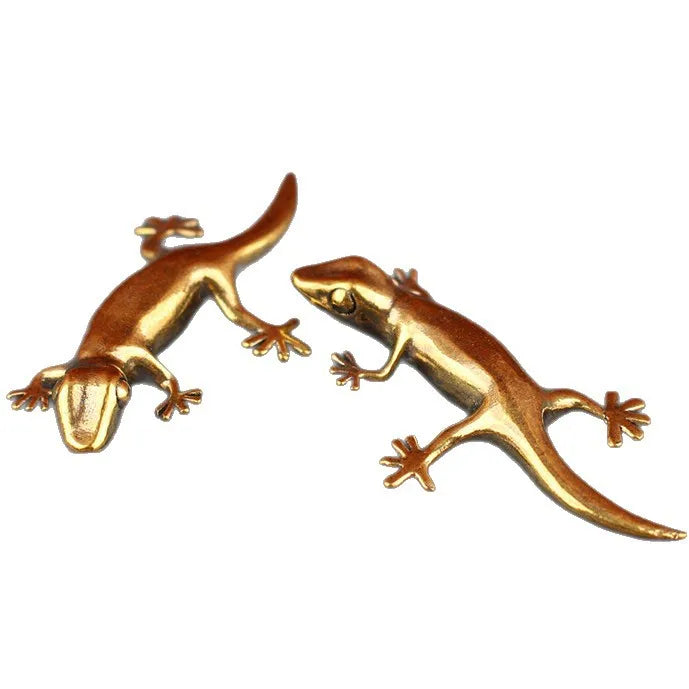 Gecko figure home decor Small Ornaments Antique Brass Animal Figurines