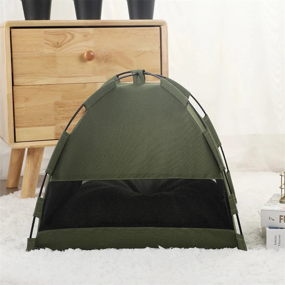 Pet Nest Tent Semi Closed Foldable Outdoor Pet Supplies Breathable