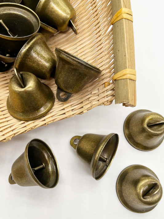 5pcs/10pcs 38mm Brass Christmas Decoration Jingle Bells Pet Pendants