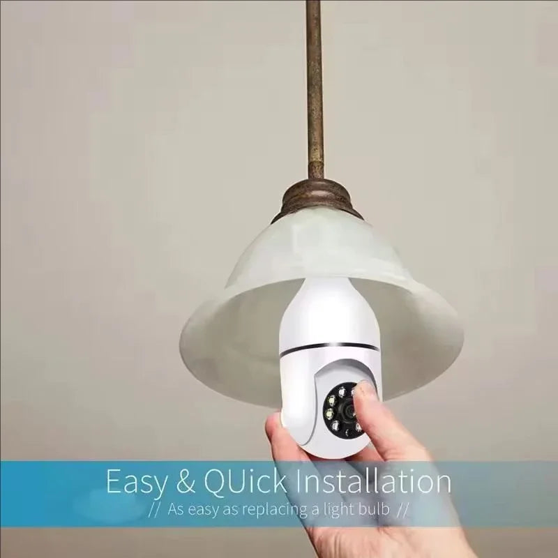 4G WiFi IP Camera E27 Bulb Camera 2MP Wireless Baby Monitor with AI