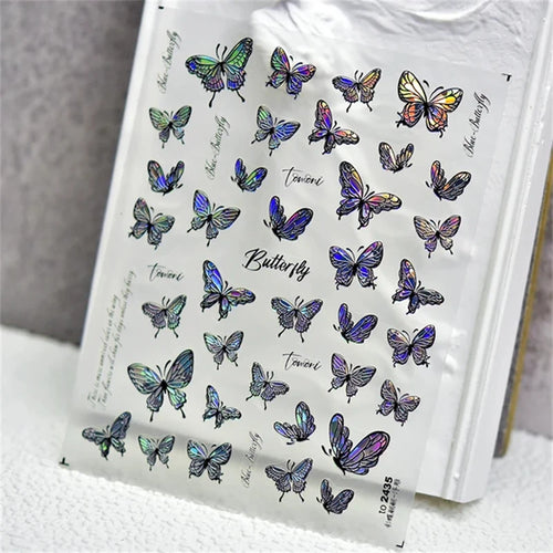 Sexy Woman Black White Lace Butterfly Cross 5D Soft Embossed Relief