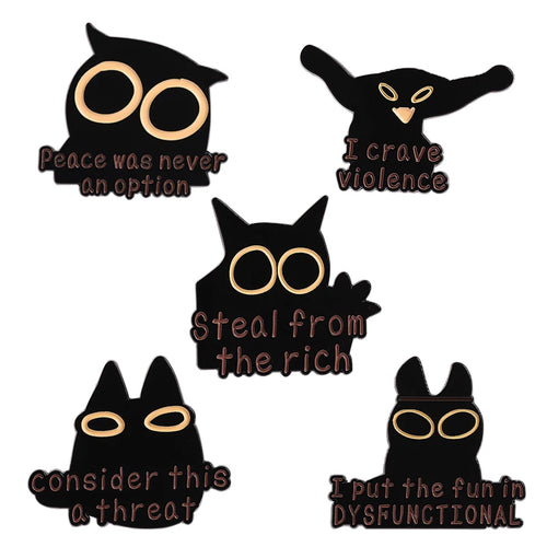 3-10pcs/set Cute Animal Enamel Pins Pet Dogs Raccoon Red Eared Rabbit