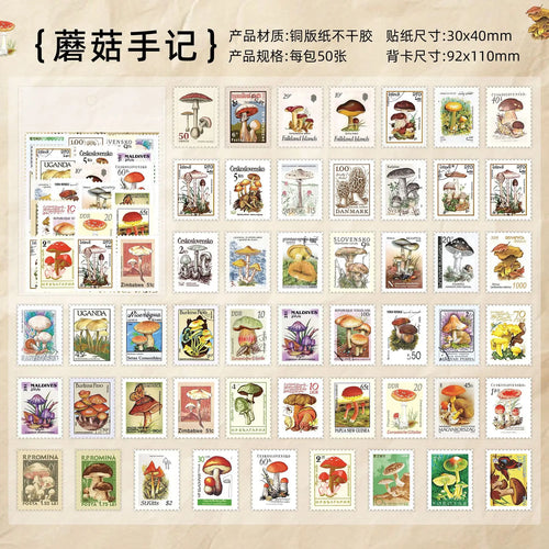 50 sheets Philatelic museum series Postage stamp theme stickers