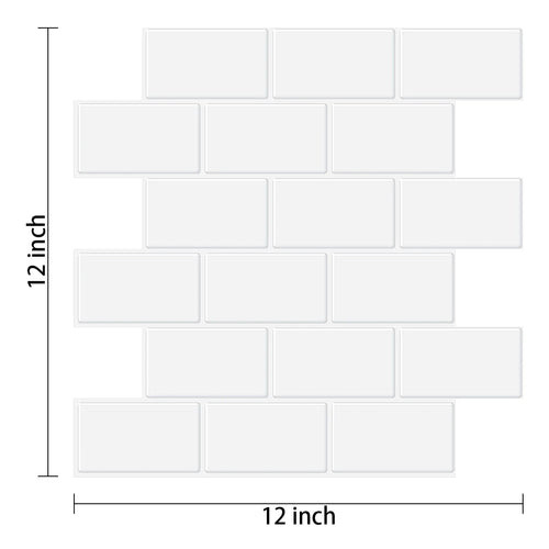 Subway Wall Stickers Peel and Stick 3d Brick Vinyl Wallpaper Bathroom