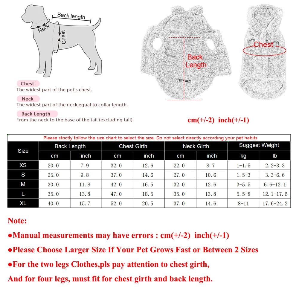 Fleece Warm Cat Costume For Winter Autumn Cute Soft Cats Clothes For