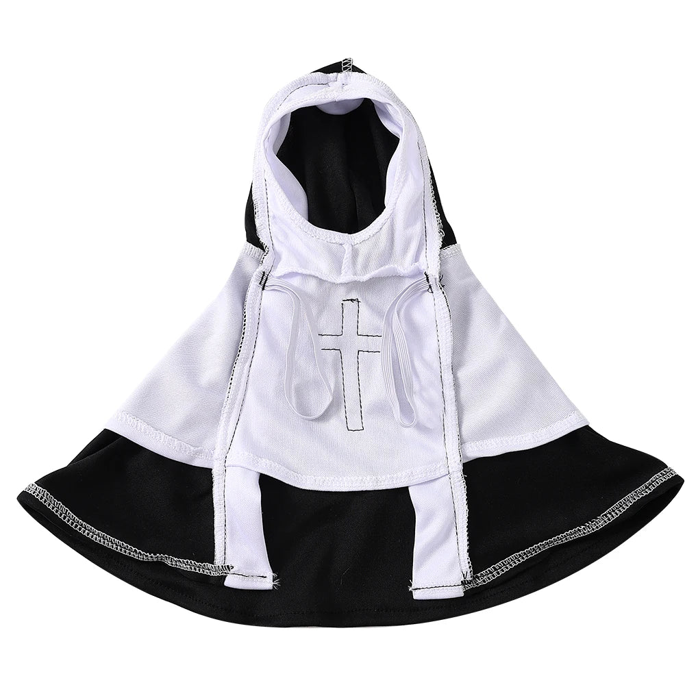 Funny Halloween Cat Cosplay Costumes Dress Up Party Kitten Jesus Nun