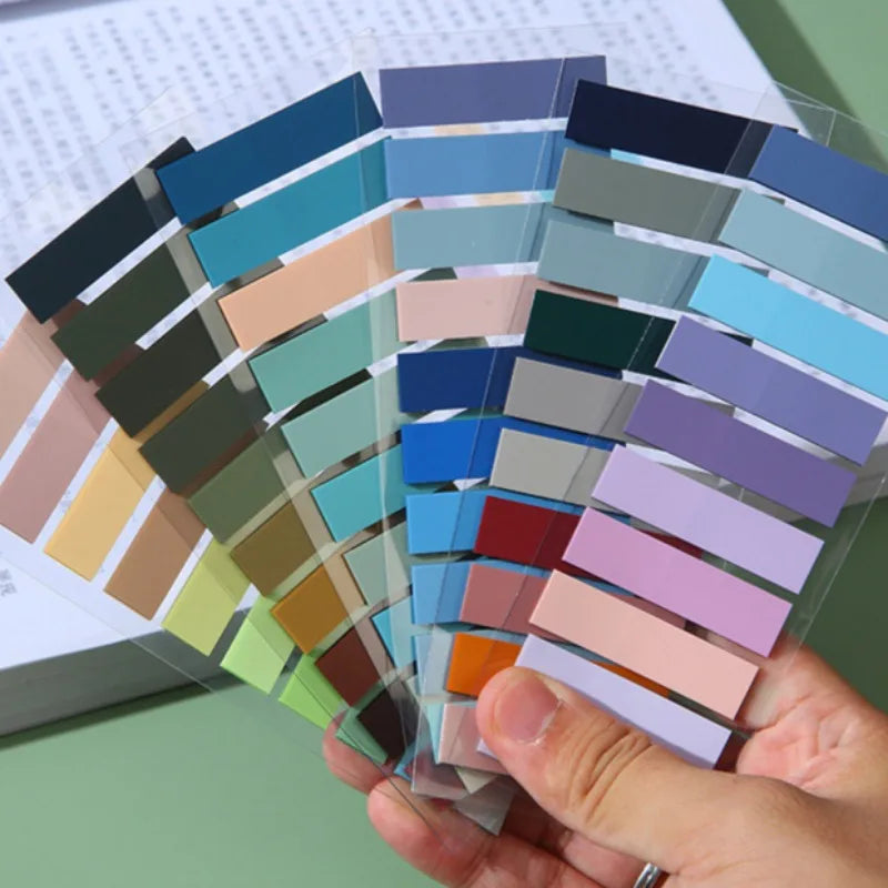PET Morandi Color Translucent Convenience Sticker Marking Index