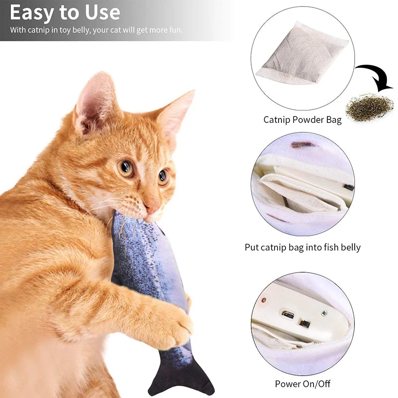 Pet Electric Cat Toy Fish Pet Cat Toy Simulation Fish Swing Dance Fish