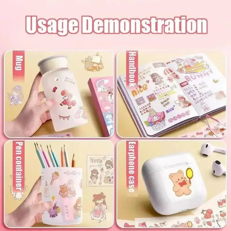 100/50/20/10 Pcs Kawaii Stickers PET Cartoon Scrapbooking Cute Sticker