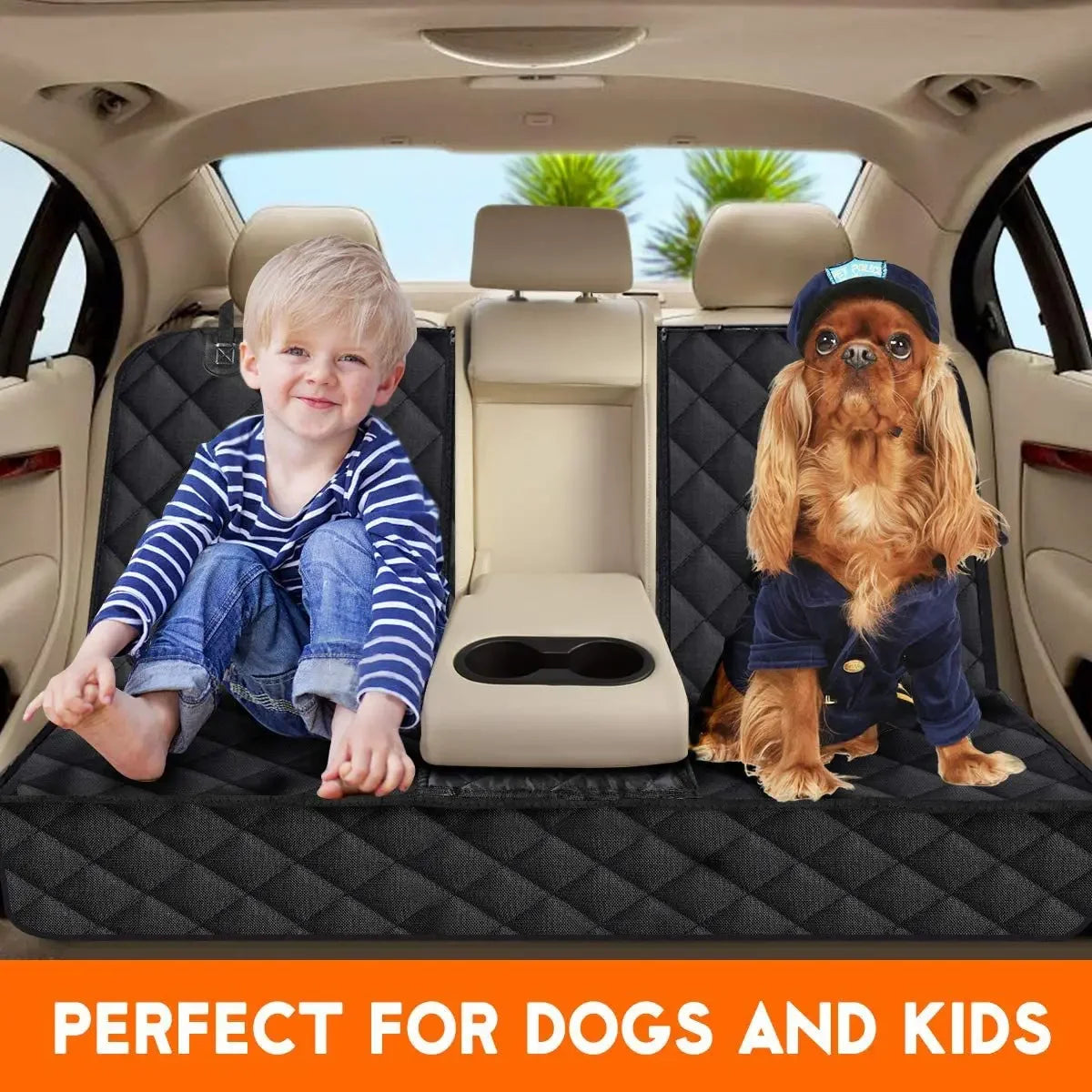 Dog Car Rear Seat Protective Cover Waterproof Dirt Resistant Pet Seat