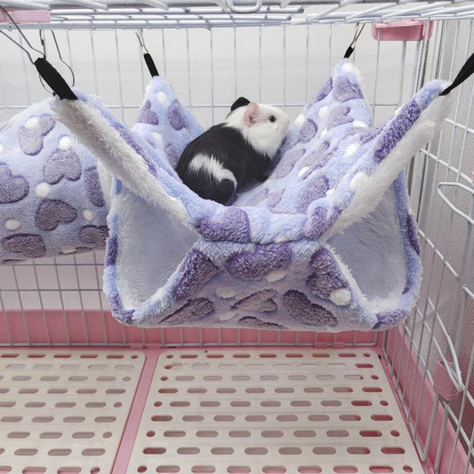 1PC Winter Warm Double-Layer Hammock Small Pet Hammock Suspended