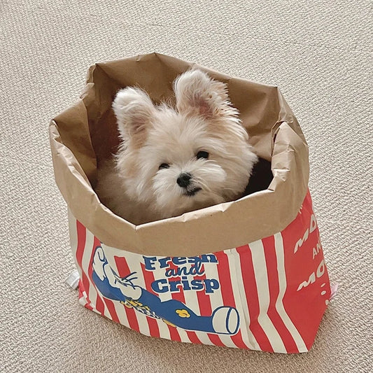 Creative Cute Hidden Food Pet Cat and Dog Kraft Paper Popcorn Paper