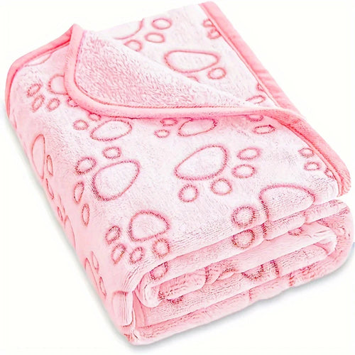 Pet Blanket,Soft Fluffy,High Quality,Cute Paw Print Dog Blanket,Pet