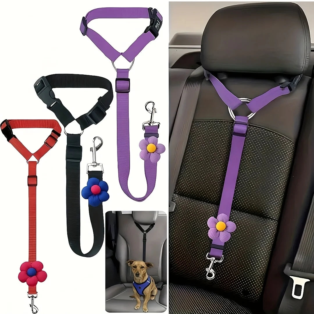 Dog Seat Belt for Vehicle Secure, Pet Car Tether Safety Leash for Dogs