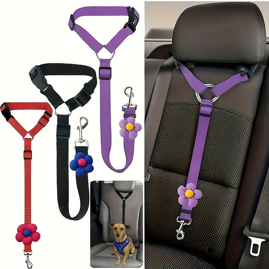Dog Seat Belt for Vehicle Secure, Pet Car Tether Safety Leash for Dogs