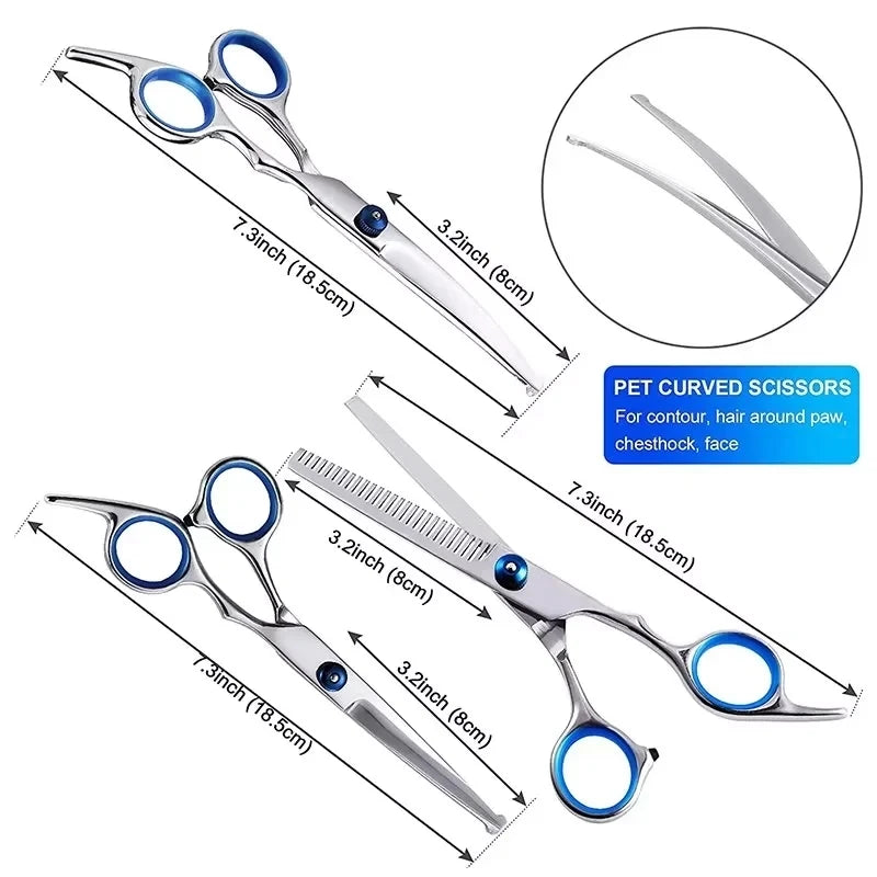 New Safty Pet Grooming Scissors Round Head Professional Stainless