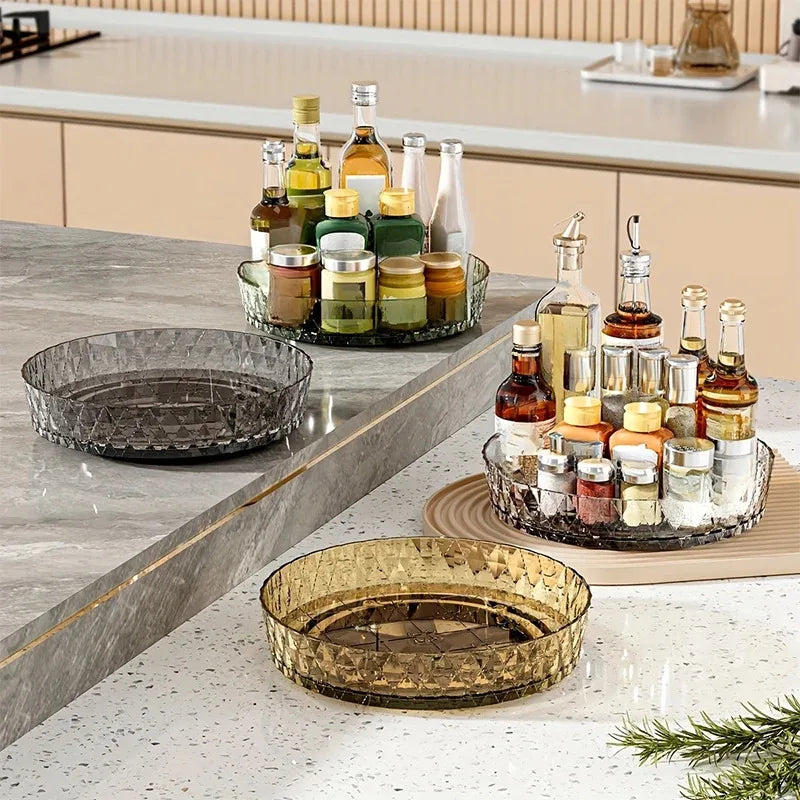 306° Rotatable Multifunctional Storage Shelf for Kitchen Countertop