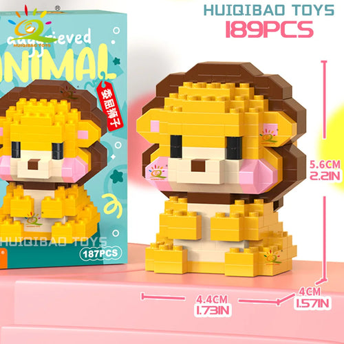 HUIQIBAO MINI Cute Pet Animal Penguin Model Building Block Micro Set