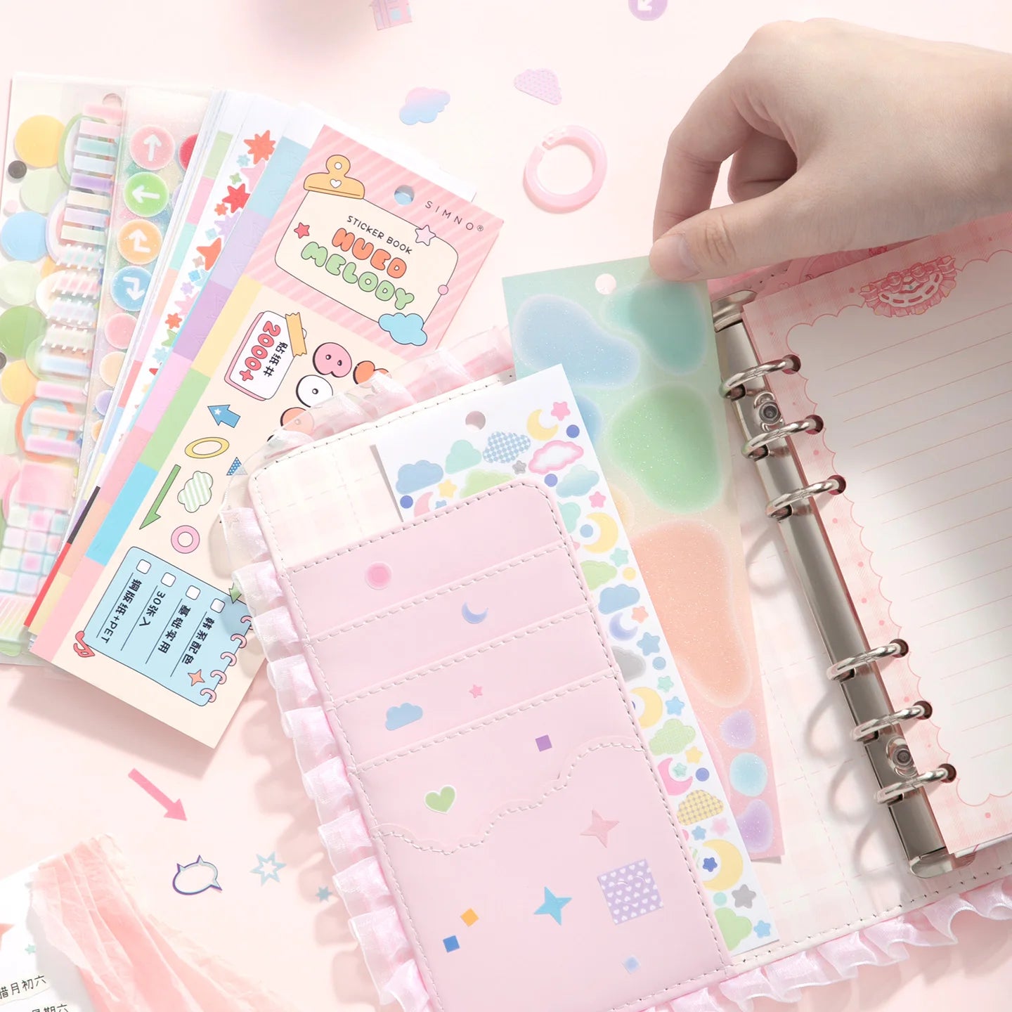 30sheets/lot Ins Style Star Circle Geometric Basic Pattern Stickers