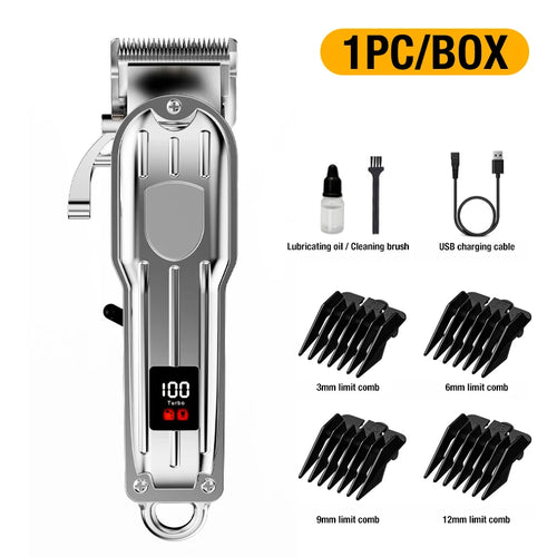 All metal blade men's hair clippers, electric push clippers, household