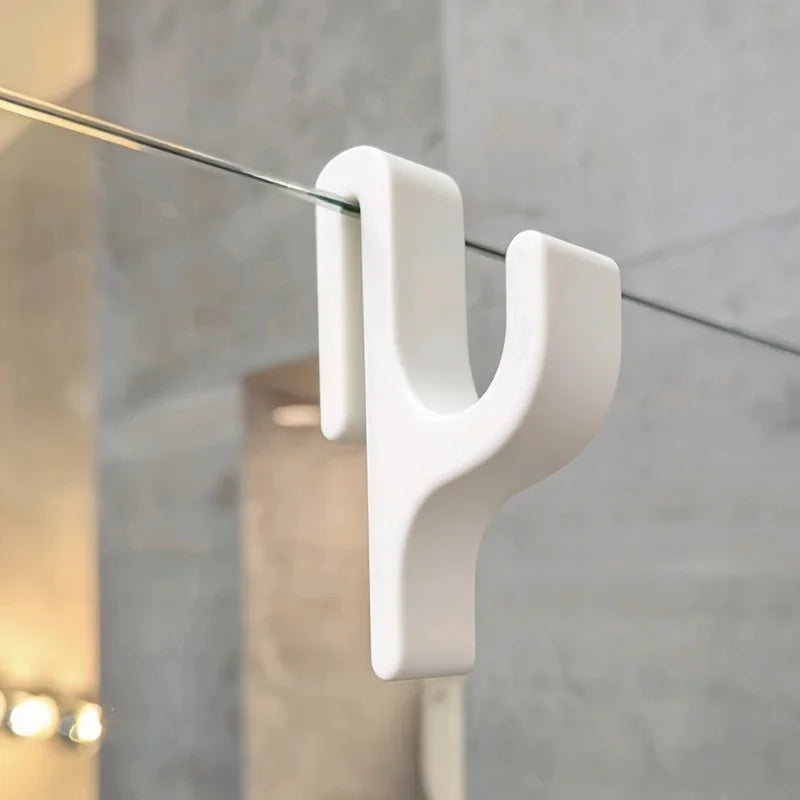 3D Shower Door Towel Hook for 8mm Glass Doors Bathroom Hanger for