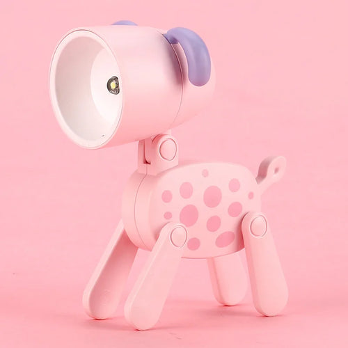 Mini Led Night Lights Folding Desk Lamp Cartoon Cute Pet Dog Deer