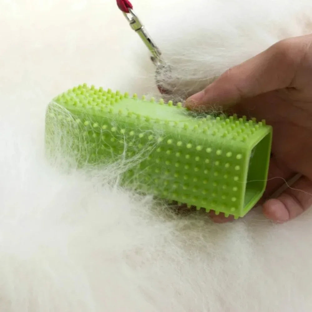Silicone Hollow Rubber Dog Hair Brush Remover Cars Furniture Carpet