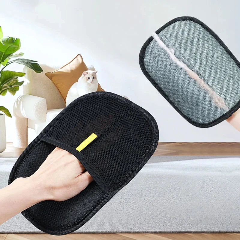 3pcs Pet Grooming Cleaning Glove Double-Sided Washing Dog Cat Glove