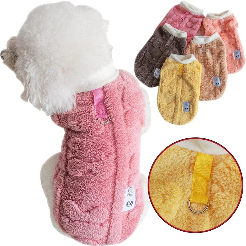 Soft Fleece Dog Clothes Winter Warm Puppy Kitten Pullover Pet Clothes