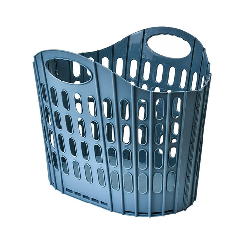 Bohemian style foldable laundry basket with handle - durable plastic