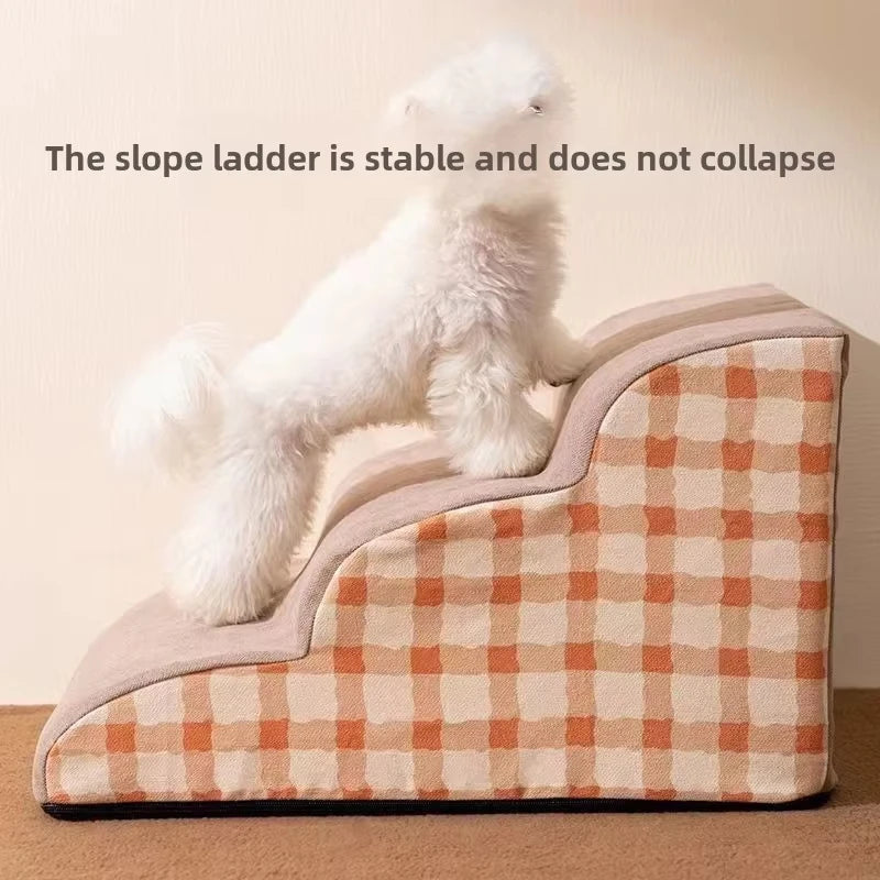 Pet 2/3 Steps High Density Foam Dog Secure Stairs Ramps Non-Slip Pet
