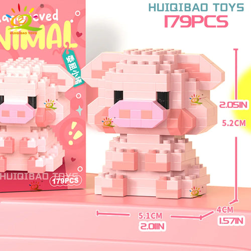 HUIQIBAO MINI Cute Pet Animal Penguin Model Building Block Micro Set