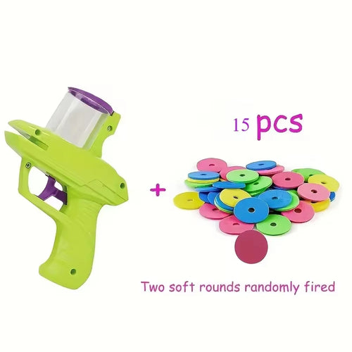 Cat Dog Toy with Colorful Flying Discs Set, Pet Toy Gun Launcher
